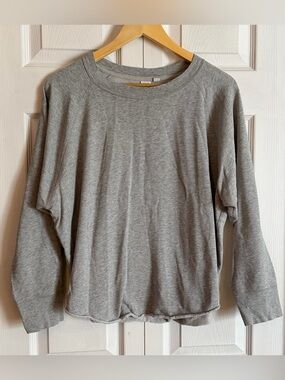 GAP Oversized Raglan Crewneck Sweatshirt Gray XL